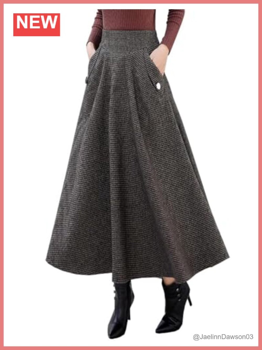 Wool Blend Plaid High Waisted Bodycon Pencil Mini Skirt